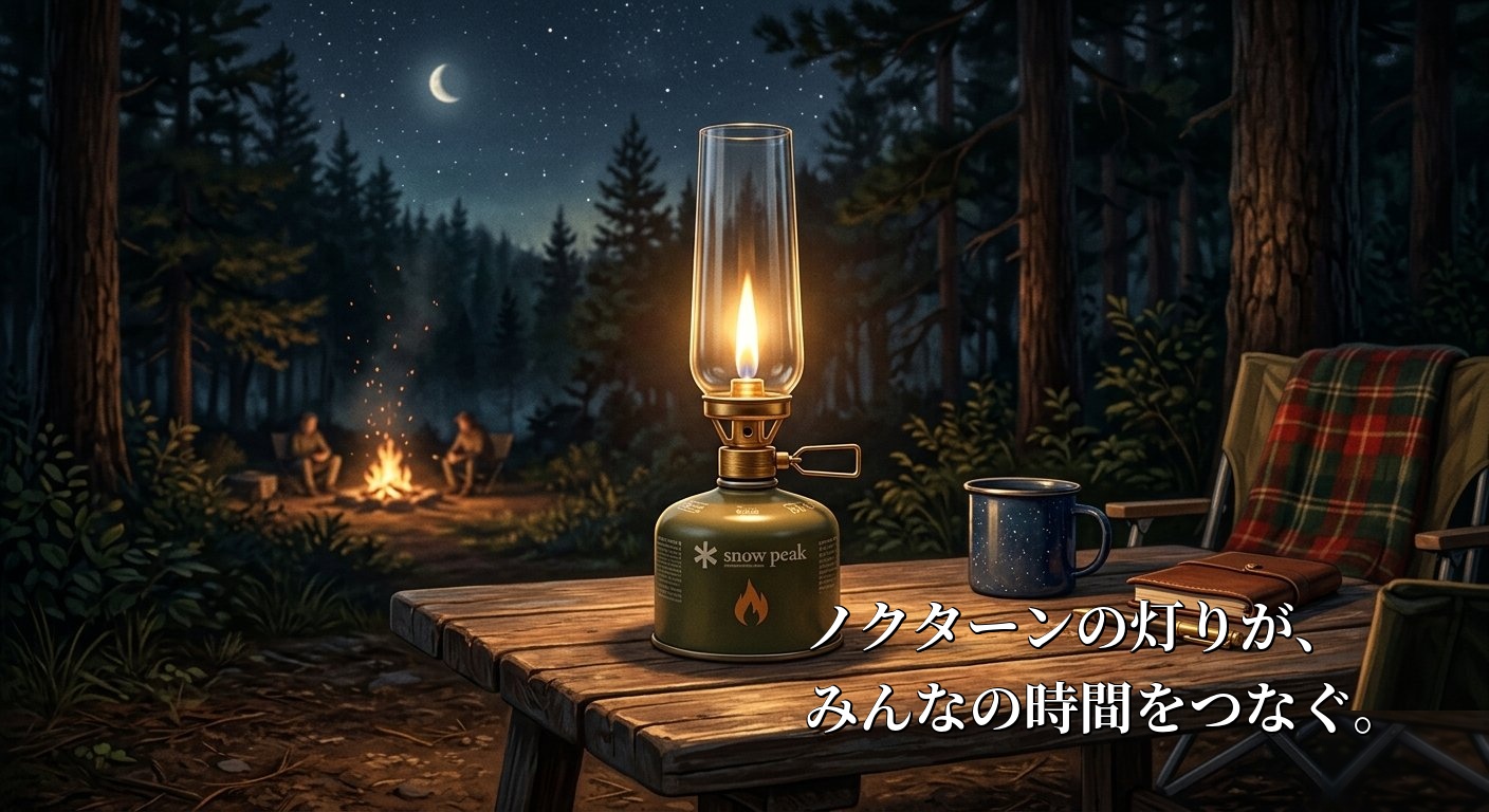Snow Peak リトルランプ ノクターン レビュー|炎の雰囲気が最高のガスランタン